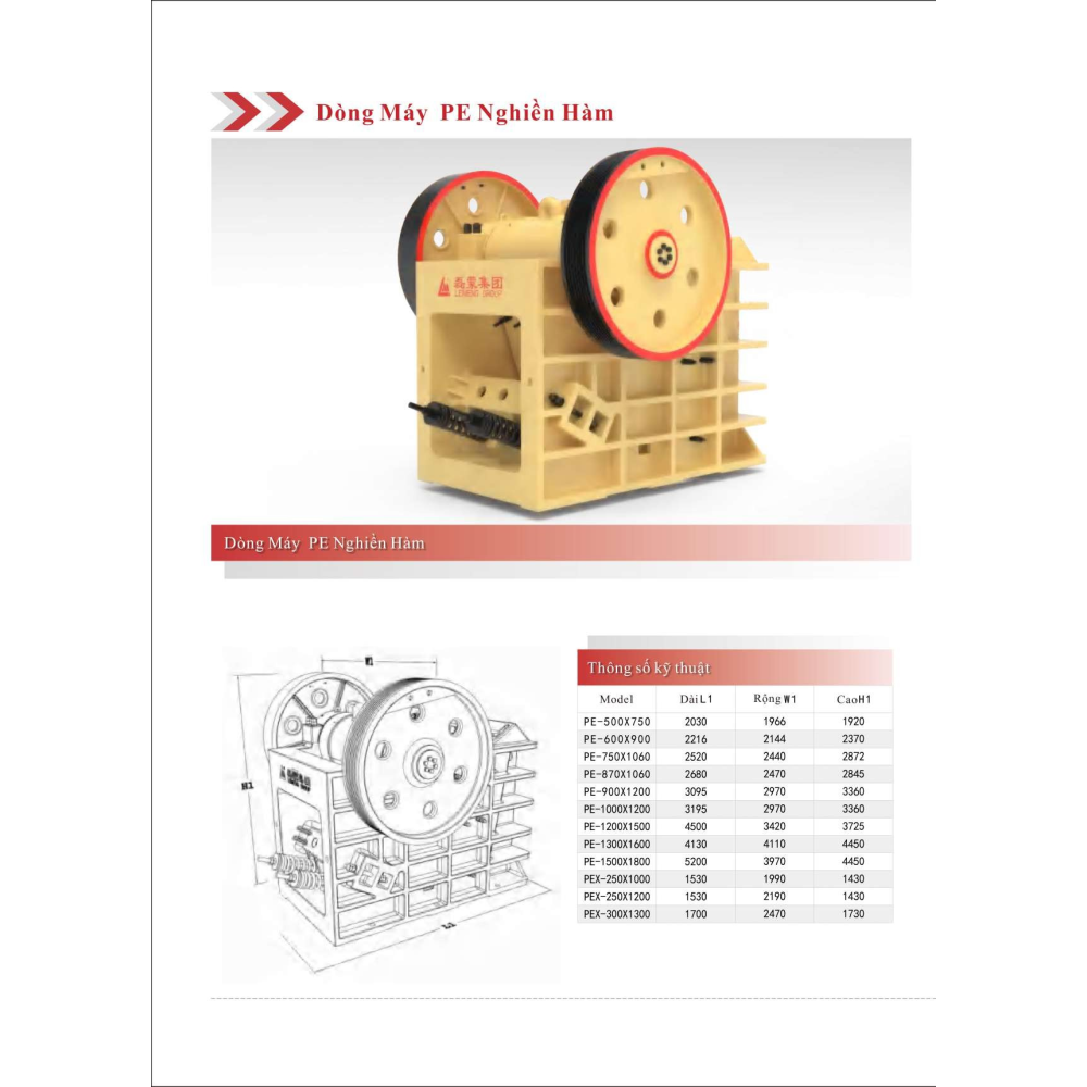 MÁY NGHIỀN HÀM PE